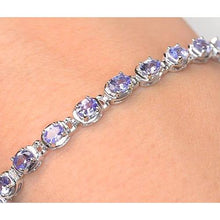 Afbeelding in Gallery-weergave laden, Blauwe saffier diamanten tennisarmband set 18 karaat sieraden+ - harrychadent.nl