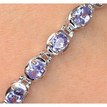 Afbeelding in Gallery-weergave laden, Blauwe saffier diamanten tennisarmband set 18 karaat sieraden+ - harrychadent.nl
