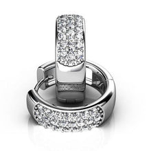 Afbeelding in Gallery-weergave laden, Brede Diamond Huggie Oorbellen
