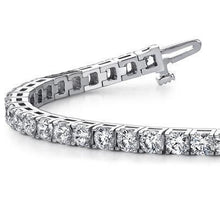 Afbeelding in Gallery-weergave laden, Briljant geslepen diamanten tennisarmband 6 karaat witgoud 14K - harrychadent.nl