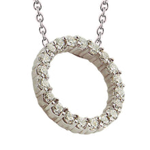 Afbeelding in Gallery-weergave laden, Circle Of Life Diamanten Vrouwen Hanger Met Ketting Wit Goud 5 Karaat - harrychadent.nl