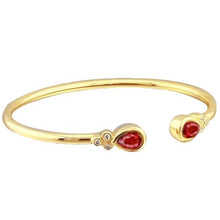 Afbeelding in Gallery-weergave laden, Dames Ruby Diamond Bangle 2.30 karaat geel goud 14K - harrychadent.nl