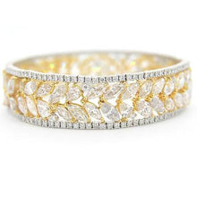 Afbeelding in Gallery-weergave laden, Dames diamanten armband 40,50 karaat tweekleurig goud 14K Prong sieraden - harrychadent.nl
