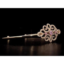 Afbeelding in Gallery-weergave laden, Dames diamanten armband roze saffier 5 karaat geel goud 14K - harrychadent.nl