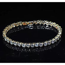 Afbeelding in Gallery-weergave laden, Dames diamanten tennisarmband 8 karaat geel goud 14K sieraden - harrychadent.nl