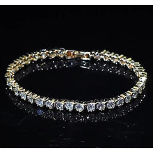 Afbeelding in Gallery-weergave laden, Dames diamanten tennisarmband 8 karaat geel goud 14K sieraden - harrychadent.nl