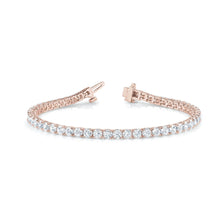 Afbeelding in Gallery-weergave laden, Dames fijne sieraden 6 karaat diamanten tennisarmband 14K Rose Gold - harrychadent.nl
