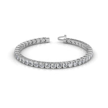Afbeelding in Gallery-weergave laden, Dames massief wit goud 14K ronde diamanten tennisarmband 12 karaat - harrychadent.nl
