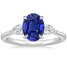 Afbeelding in Gallery-weergave laden, echte oval diamant 3.50karaat ring vooraanzicht