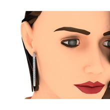 Afbeelding in Gallery-weergave laden, Diamant hoepel oorbellen 8 karaat 3 mm breed 1,5 "dia. Elk goud - harrychadent.nl