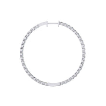 Afbeelding in Gallery-weergave laden, Diamant hoepel oorbellen 8 karaat 3 mm breed 1,5 "dia. Elk goud - harrychadent.nl