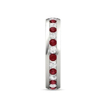 Afbeelding in Gallery-weergave laden, Diamant ronde Ruby Eternity Band 2,50 karaat witgoud 14K - harrychadent.nl