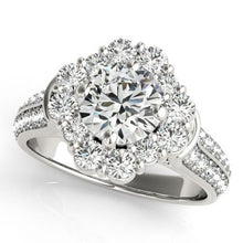 Afbeelding in Gallery-weergave laden, Diamanten Bloem Stijl Halo Verlovingsring 3 Karaat Dames Sieraden Nieuw - harrychadent.nl