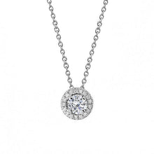Afbeelding in Gallery-weergave laden, Diamanten Halo-hangerketting voor dames 1,45 karaat 14K witgoud Nieuw - harrychadent.nl