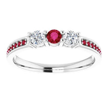 Afbeelding in Gallery-weergave laden, Diamanten Ring 1.07 Karaat Birmese Ruby Vrouwen Sieraden Nieuw - harrychadent.nl