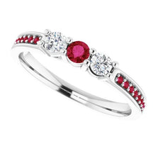 Afbeelding in Gallery-weergave laden, Diamanten Ring 1.07 Karaat Birmese Ruby Vrouwen Sieraden Nieuw - harrychadent.nl