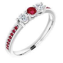 Afbeelding in Gallery-weergave laden, Diamanten Ring 1.07 Karaat Birmese Ruby Vrouwen Sieraden Nieuw - harrychadent.nl