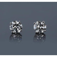 Afbeelding in Gallery-weergave laden, Diamanten Stud Earring 1.50 Karaat Prong Rond Wit Goud 14K - harrychadent.nl