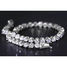 Afbeelding in Gallery-weergave laden, Diamanten Tennisarmband Prong Set 8,60 Karaat Witgoud 14K Sieraden - harrychadent.nl