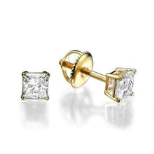 Afbeelding in Gallery-weergave laden, GIA-gecertificeerd Natuurlijke Diamanten Oorbellen 4.02ct - 14K Geelgoud