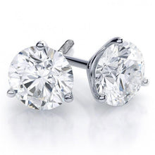Afbeelding in Gallery-weergave laden, Diamanten oorknopjes 6 ct. Grote ronde massief witgouden 14K tandenset - harrychadent.nl
