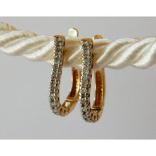 Afbeelding in Gallery-weergave laden, Diamanten oorringen rond 0.5 karaat G/H Si Two Tone Finish - harrychadent.nl