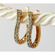 Afbeelding in Gallery-weergave laden, Diamanten oorringen rond 0.5 karaat G/H Si Two Tone Finish - harrychadent.nl