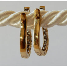 Afbeelding in Gallery-weergave laden, Diamanten oorringen rond 0.5 karaat G/H Si Two Tone Finish - harrychadent.nl