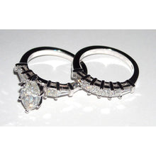 Afbeelding in Gallery-weergave laden, Diamanten ring en band set 2,75 ct. Jubileum Wit Goud 14K - harrychadent.nl