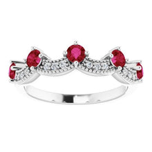 Afbeelding in Gallery-weergave laden, Diamanten trouwring 1.74 karaat Birma Ruby vrouwen sieraden - harrychadent.nl