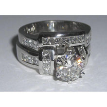 Afbeelding in Gallery-weergave laden, Diamanten verlovingsring 2.71 karaat prinses en rond wit goud 14K - harrychadent.nl