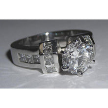 Afbeelding in Gallery-weergave laden, Diamanten verlovingsring 2.71 karaat prinses en rond wit goud 14K - harrychadent.nl
