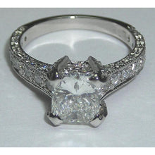 Afbeelding in Gallery-weergave laden, Diamanten verlovingsring antieke stijl 3,50 karaat witgoud 14K - harrychadent.nl