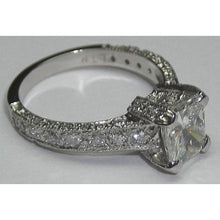 Afbeelding in Gallery-weergave laden, Diamanten verlovingsring antieke stijl 3,50 karaat witgoud 14K - harrychadent.nl