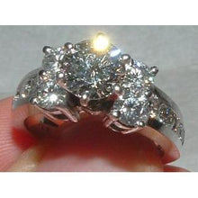 Afbeelding in Gallery-weergave laden, Diamanten verlovingsring en band set 4.76 karaat witgoud 14K - harrychadent.nl