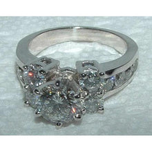 Afbeelding in Gallery-weergave laden, Diamanten verlovingsring en band set 4.76 karaat witgoud 14K - harrychadent.nl