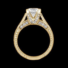 Afbeelding in Gallery-weergave laden, Diamanten verlovingsring in antieke stijl 1,43 karaat geel goud 14K - harrychadent.nl