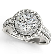 Afbeelding in Gallery-weergave laden, Diamanten verlovingsring in antieke stijl 2 karaat witgoud 14K - harrychadent.nl