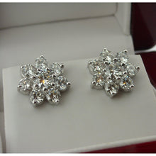 Afbeelding in Gallery-weergave laden, Diamond Halo Stud Oorbellen 5 karaat merk witgoud vrouwen G Vs1 ronde - harrychadent.nl