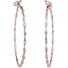 Afbeelding in Gallery-weergave laden, Diamond Inside/Outside Hoop Earrings 14K Rose Gold - harrychadent.nl