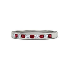 Afbeelding in Gallery-weergave laden, Diamond Ruby trouwdag band 1 karaat - harrychadent.nl
