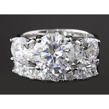 Afbeelding in Gallery-weergave laden, Drie-Stone 5 Karaat Ronde Jubileum Ring Set Wit Goud 14K - harrychadent.nl