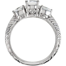 Afbeelding in Gallery-weergave laden, echte round diamant 1.51karaat ring zijaanzicht