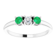 Afbeelding in Gallery-weergave laden, Drie stenen diamanten ring 0,60 karaat 4 griffen instelling vrouwen sieraden - harrychadent.nl