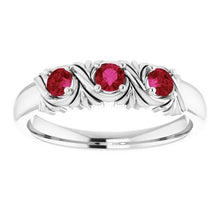 Afbeelding in Gallery-weergave laden, Drie-stenen ring 0,60 karaat antieke stijl Ruby vrouwen sieraden - harrychadent.nl