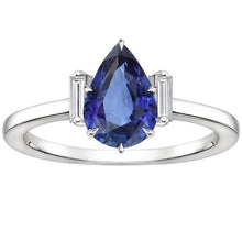 Afbeelding in Gallery-weergave laden, echte pear diamant 3karaat ring vooraanzicht