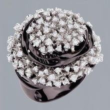 Afbeelding in Gallery-weergave laden, Echt Cluster Verlovingsring
