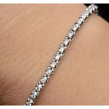 Afbeelding in Gallery-weergave laden, Echt Diamanten Tennisarmband 4 Karaat Prong Set Vrouwen Sieraden - harrychadent.nl