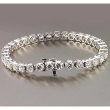 Afbeelding in Gallery-weergave laden, Echt Diamanten Tennisarmband Prong Set 10,20 Karaat Witgouden Sieraden 14K