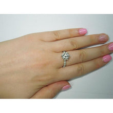 Afbeelding in Gallery-weergave laden, Echt Diamanten Verlovingsring Geaccentueerd 5,25 Karaat Witgoud 14K
